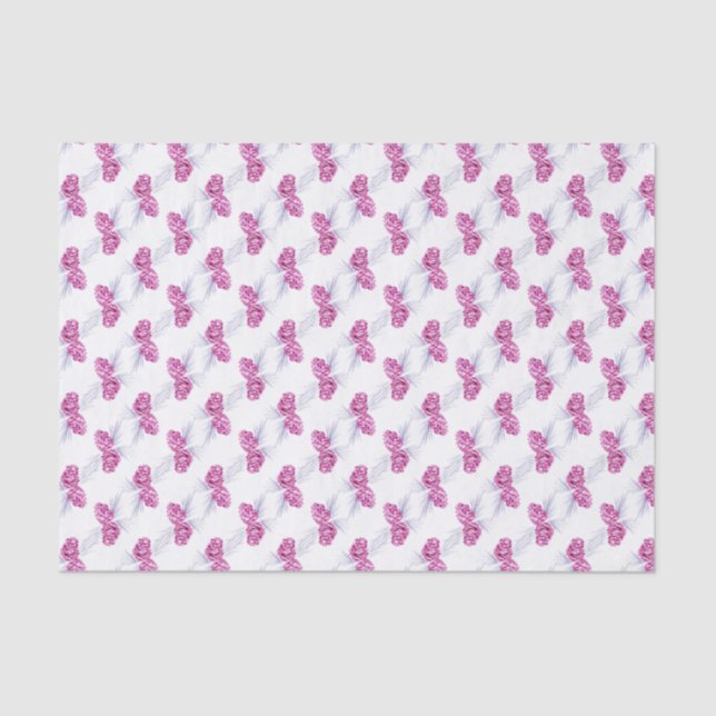 Seda Papel branco azul de marinho azul de Pinecones de  (Frente )