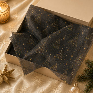 Seda Papel Celestial Dourado para Árvore de Natal