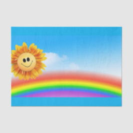 Seda Papel Colorido de Tecido Solar Sorridente