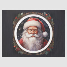 Seda Papel Craft Decoupage de Papai Noel Antigo em Mold