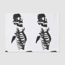 Papel de 10 lb personalizado, SKELETON branco