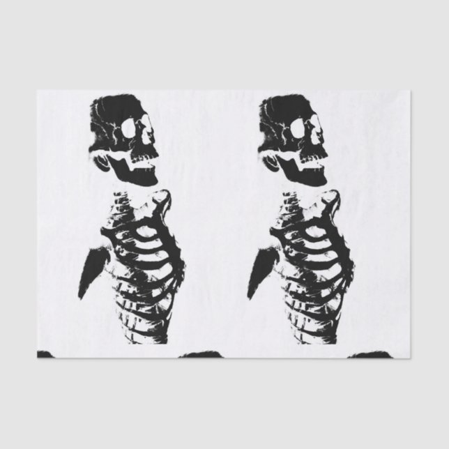Seda Papel de 10 lb personalizado, SKELETON branco (Frente )