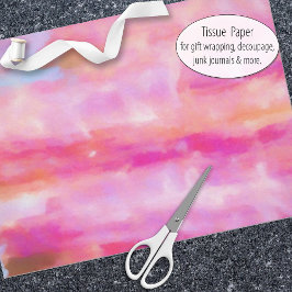 Seda Papel de Abstrato, branco-rosa, bonito