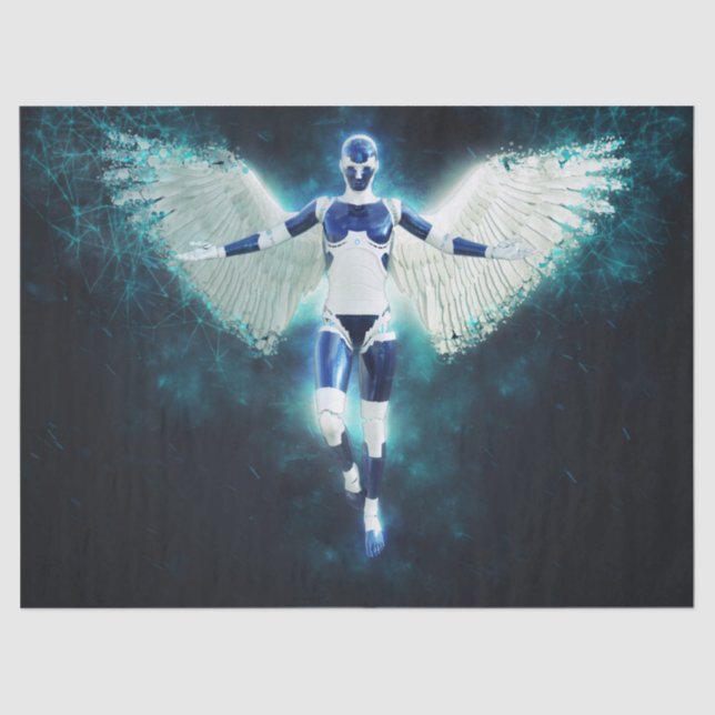 Seda papel de anjo robô (Frente )