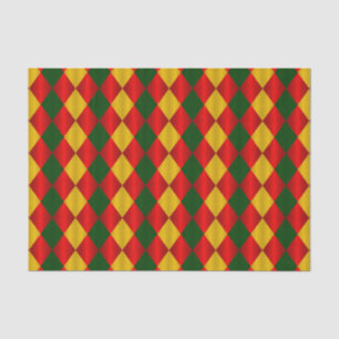 Seda PAPEL DE ARMAZENAMENTO DE TECIDO Dourado-Vermelho-