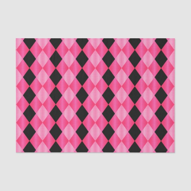 Seda PAPEL DE ARMAZENAMENTO EM TECIDO A Pink-Black-TISS (Frente )