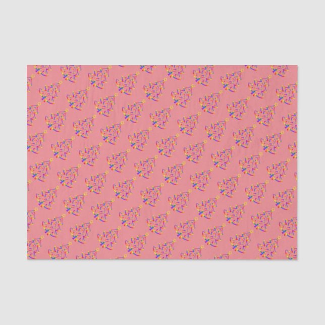 Seda Papel de árvore de Natal do Orgulho LGBT+ (Frente )