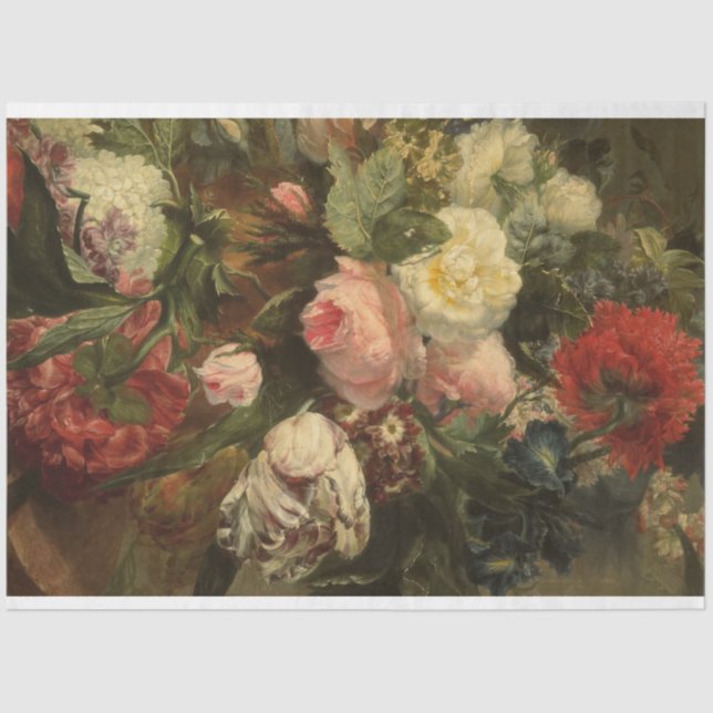 Seda Papel de Decouapagem Floral de Arte Fina (Frente )