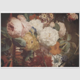 Seda Papel de Decouopagem Floral Estática