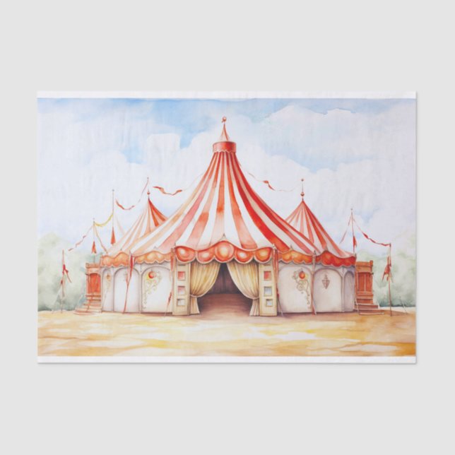 Seda Papel de Decoupage 3 Grande Tent Circus (Frente )