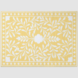 Seda Papel de Decoupage Amarelo com Revestimento de Oss