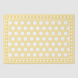 Seda Papel de Decoupage Amarelo Moderno com Incisão de 