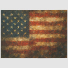 Seda Papel de Decoupage Bandeira Abstrata Americana