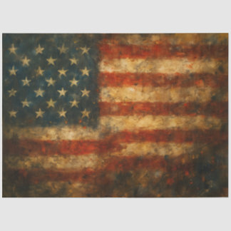 Seda Papel de Decoupage Bandeira Abstrata Americana