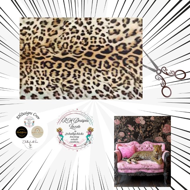 Seda Papel de Decoupage com Impressão Ousada de Leopard (Criador carregado)