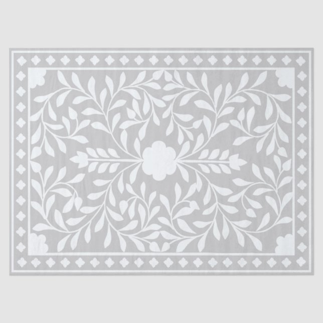 Seda Papel de Decoupage com Incisão de Osso Tradicional (Frente )