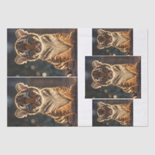 Seda Papel de Decoupage com Tigrinho Fofo