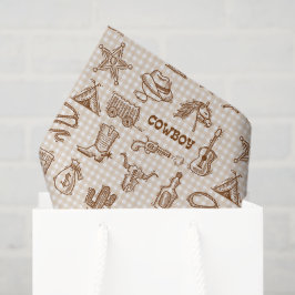 Seda Papel de Decoupage Cowboy, Rodeio Western