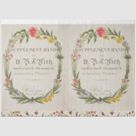 Seda Papel de decoupage da coroa botânica