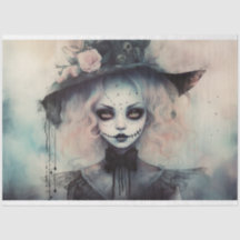 Papel de Decoupage da Spooky Girl 5