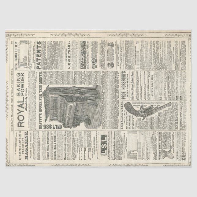 Seda Papel de Decoupage das coisas efêmeras (Frente )