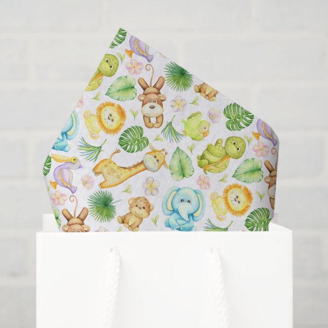 Seda Papel de Decoupage de Animais da Savana, Vida Selv (Sacola de presentes)