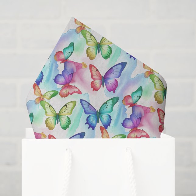 Seda Papel de Decoupage de Borboleta, Jardim de Primave (Sacola de presentes)