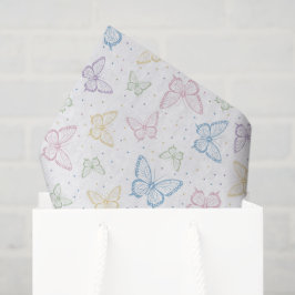 Seda Papel de Decoupage de Borboleta, Tecido de Inseto
