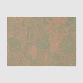 Seda Papel de Decoupage de Conchas de Praia Costeira Ve