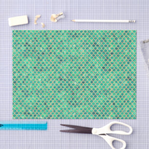 Seda Papel de Decoupage de Escamas de Sereia de Vidro E