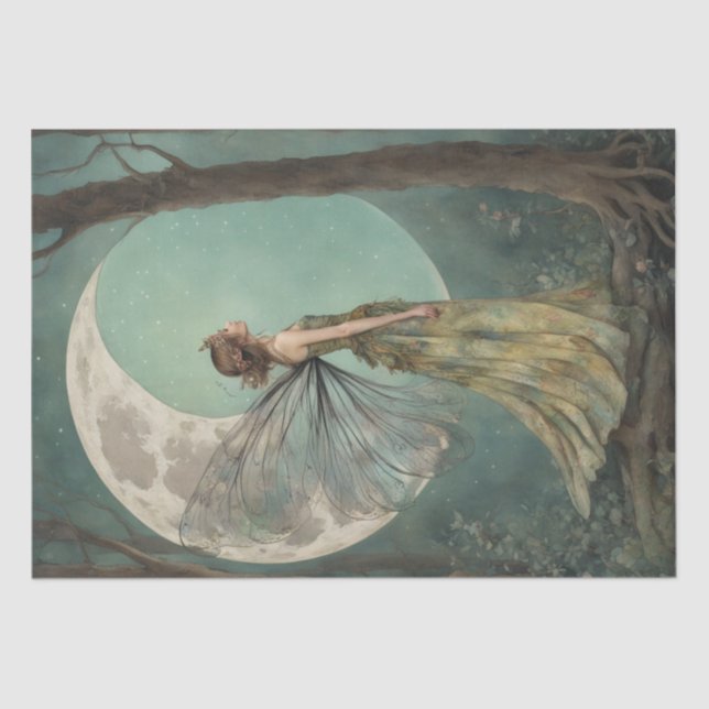 Seda Papel de Decoupage de Fada Caprichosa (Frente )