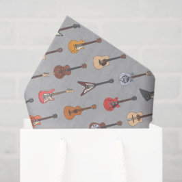 Seda Papel de Decoupage de Guitarra, Lenço de Música