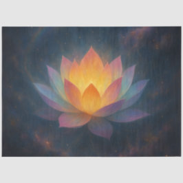 Seda Papel de Decoupage de Lotus de Bloqueio Cósmico -