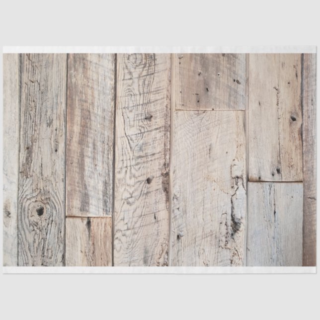 Seda Papel de Decoupage de Madeira Rústica (Frente )