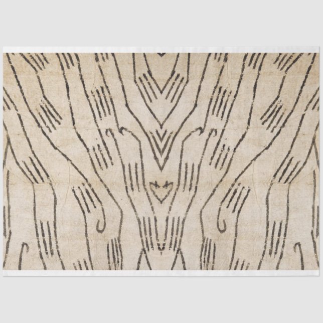 Seda Papel de Decoupage de Mobiliário Africano (Frente )