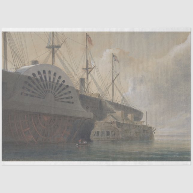 Seda Papel de Decoupage de Mobiliário de Vapor (Frente )