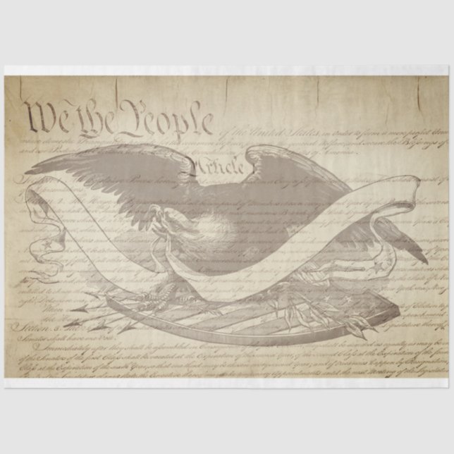 Seda Papel de Decoupage de Mobiliário Patriótico (Frente )