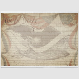 Seda Papel de Decoupage de Mobiliário Patriótico