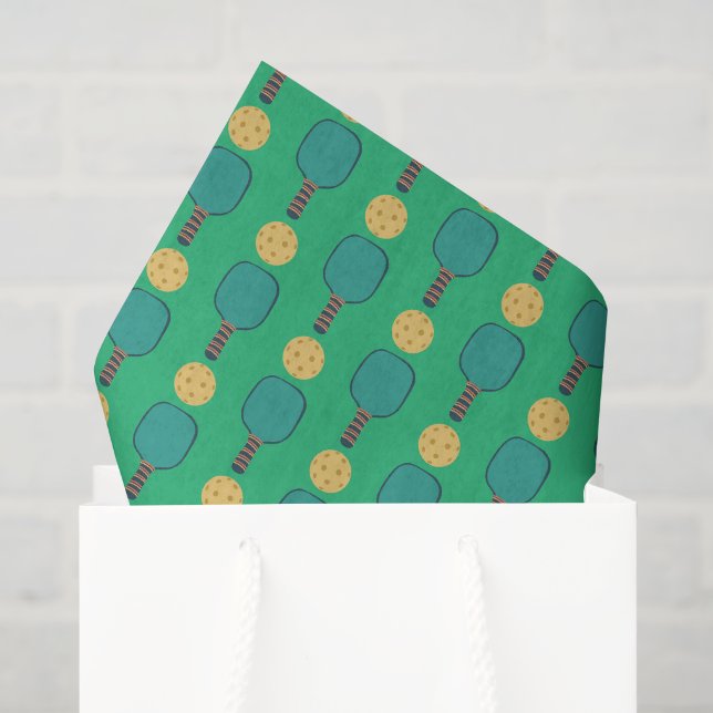 Seda Papel de Decoupage de Pickleball, Esporte de Raque (Sacola de presentes)