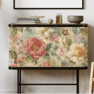 Seda Papel de Decoupage de Rosas Florais Vintage Cottag