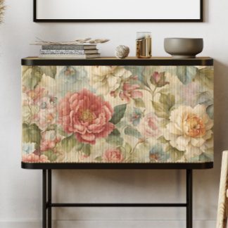 Seda Papel de Decoupage de Rosas Florais Vintage Cottag