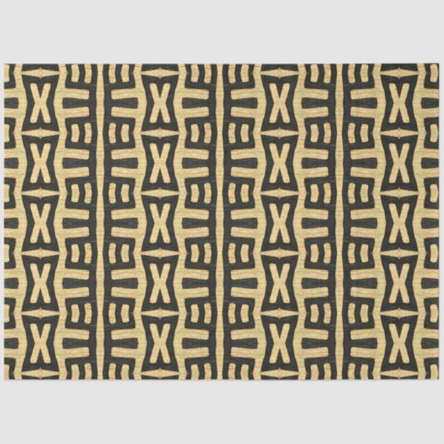 Seda Papel de Decoupage de Têxteis Africano (Frente )