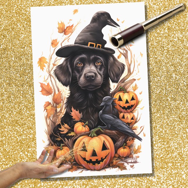 Seda Papel de Decoupage do Cão 4 das Halloween (Criador carregado)