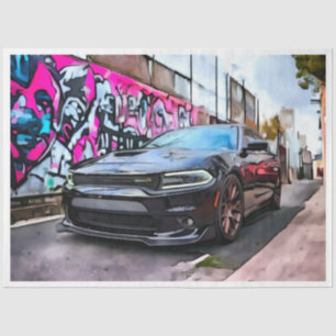 Seda Papel de Decoupage do Carregador do Carro Esportiv
