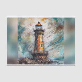 Seda Papel de Decoupage do Farol Moody Watercolor