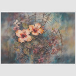 Seda Papel de Decoupage do Hibiscus Arderweb com Aquare