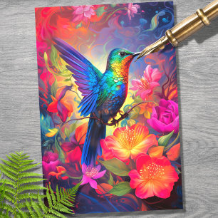Seda Papel de Decoupage do Hummingbird 5