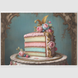 Seda Papel de Decoupage do Pastel Rococo Bake Slice 2
