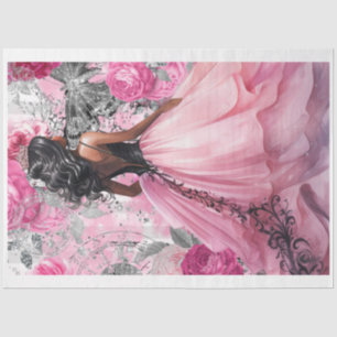 Seda Papel de Decoupage do Vestimento 2 do Vestido do S