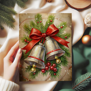 Seda Papel de decoupage elegante de sinos de Natal azev